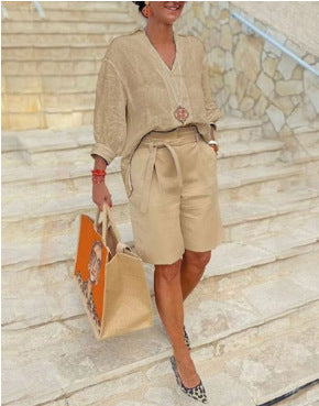 Women's Cotton & Linen Casual Wear Set