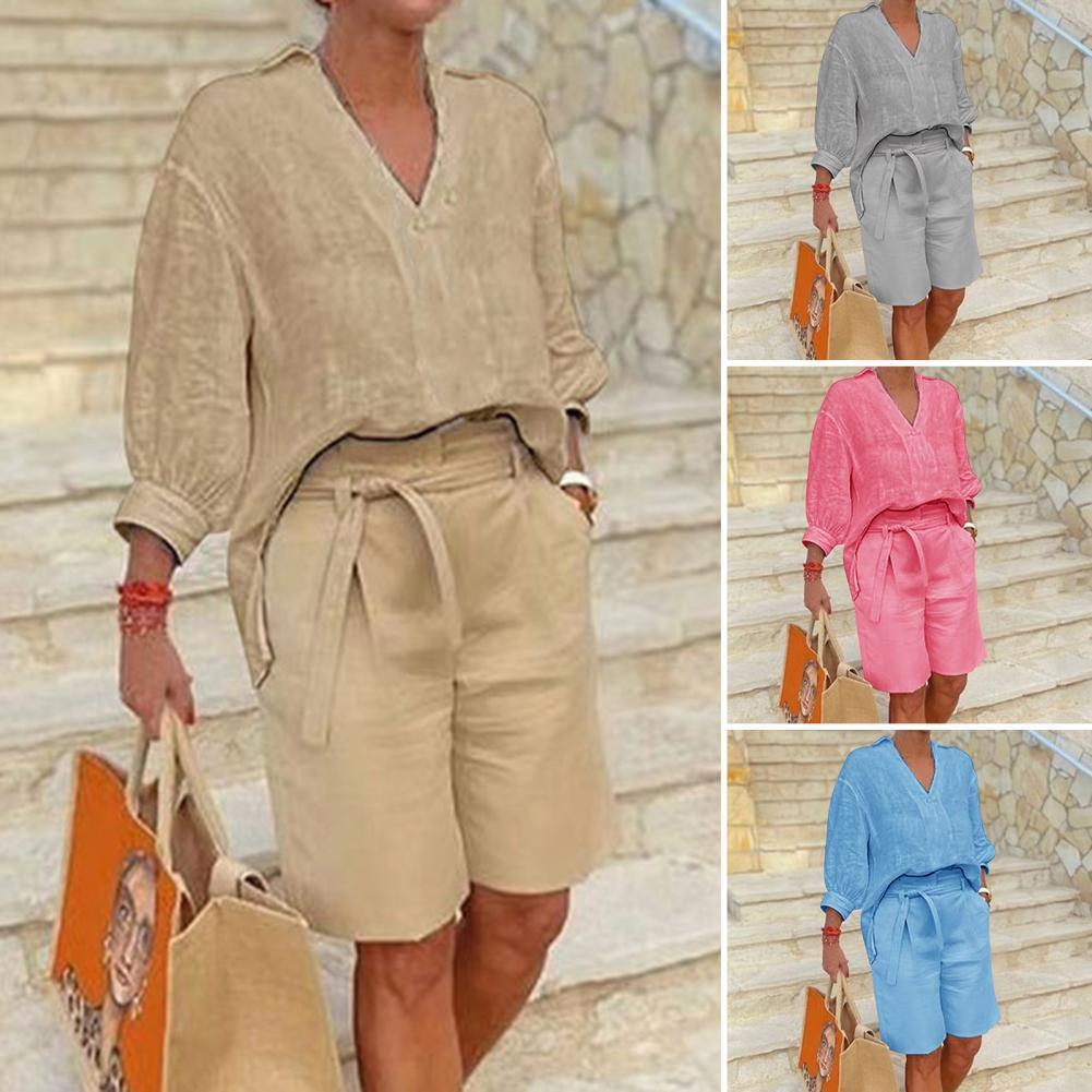 Women's Cotton & Linen Casual Wear Set