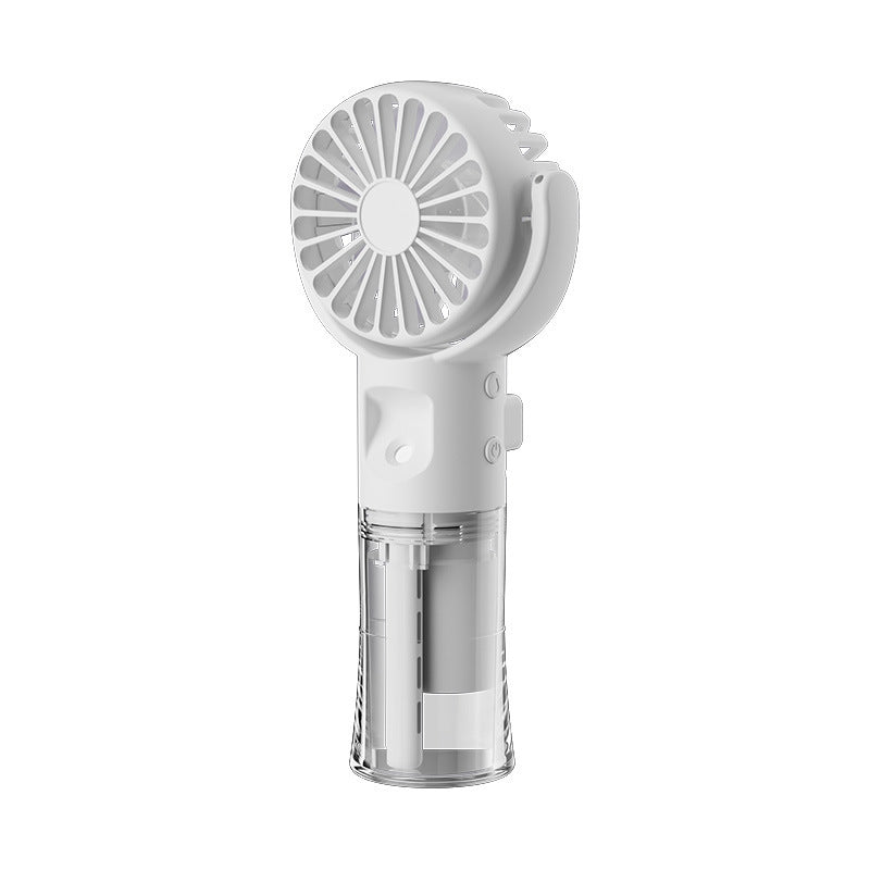 Mini Handheld Spray Fan – 4-Speed USB Rechargeable
