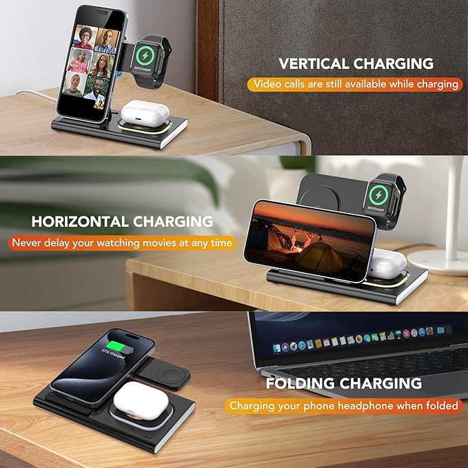 3-in-1 Wireless Charger – All-in-One Apple Dock