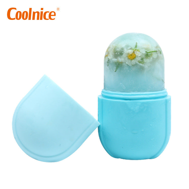 Cross-border Creative Pill Capsules Face Ice Grid Cold Compress Care Shrink Pores Ice Massage Ice Roller Ice Face