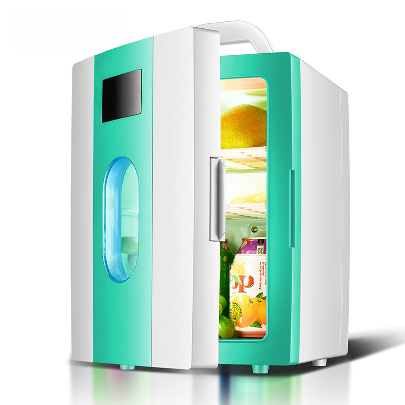 SAST Small 10L Mini Car Refrigerator Refrigeration Student Dormitory Cosmetics Freezer Car Home Dual-use In Stock