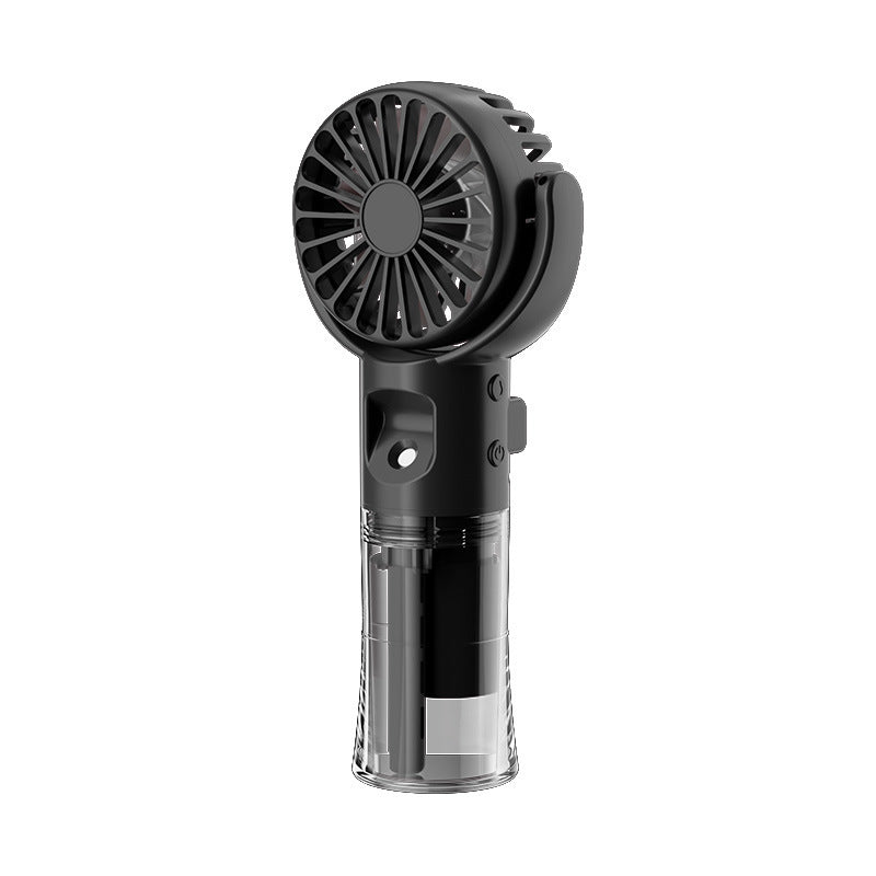 Mini Handheld Spray Fan – 4-Speed USB Rechargeable