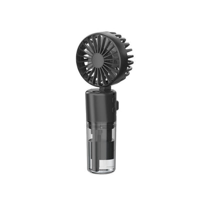Mini Handheld Spray Fan – 4-Speed USB Rechargeable