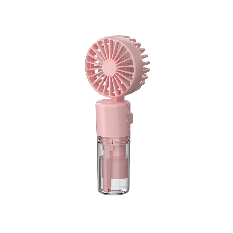 Mini Handheld Spray Fan – 4-Speed USB Rechargeable