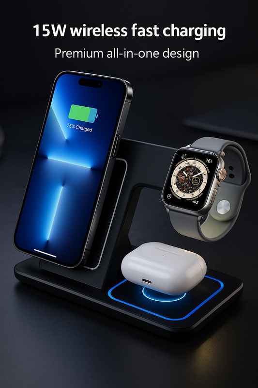 3-in-1 Wireless Charger – All-in-One Apple Dock