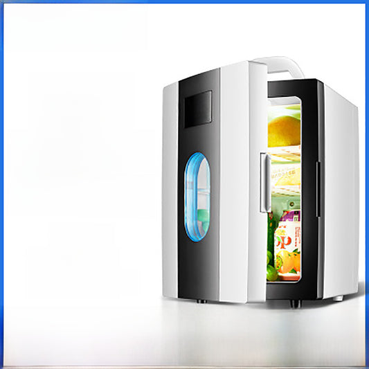 SAST Small 10L Mini Car Refrigerator Refrigeration Student Dormitory Cosmetics Freezer Car Home Dual-use In Stock
