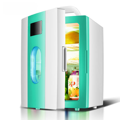 SAST Small 10L Mini Car Refrigerator Refrigeration Student Dormitory Cosmetics Freezer Car Home Dual-use In Stock