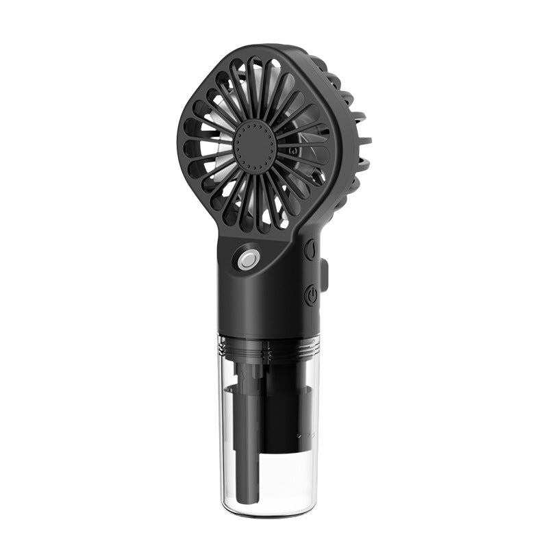 Mini Handheld Spray Fan – 4-Speed USB Rechargeable