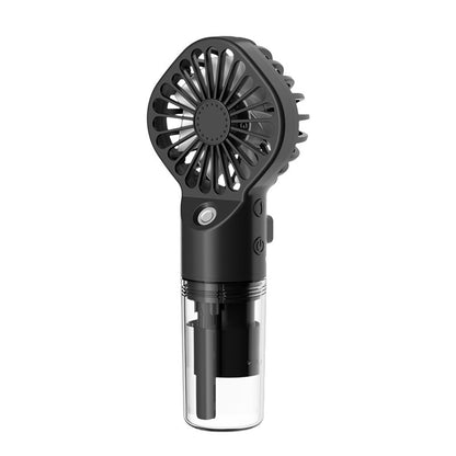 Mini Handheld Spray Fan – 4-Speed USB Rechargeable